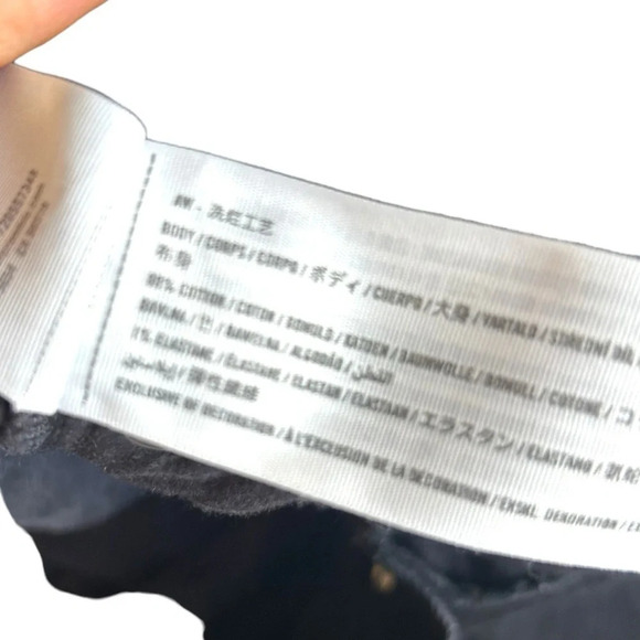 Abercrombie & Fitch Asymmetric crisscross The Dad High Rise Black Jeans 25/0​ - Picture 14 of 15